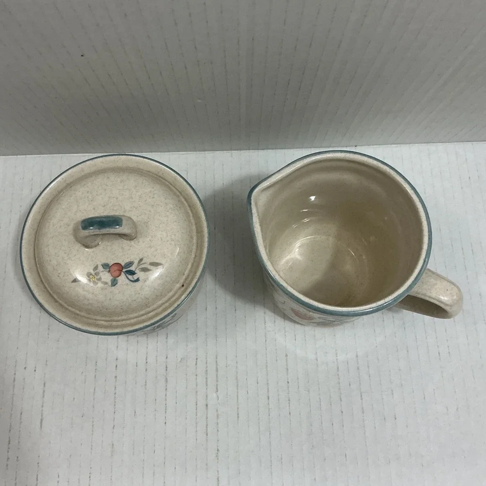 Vintage Marmalade Goose Mug & Sugar Bowl Set Speckled Stoneware Farmhouse Decor - Picture 2 of 4